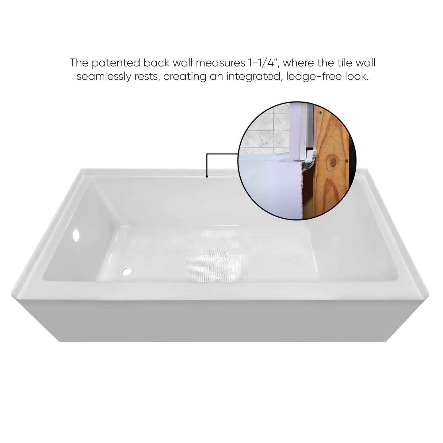 ALCOVE SOAKING BATHTUB by Whitehaus