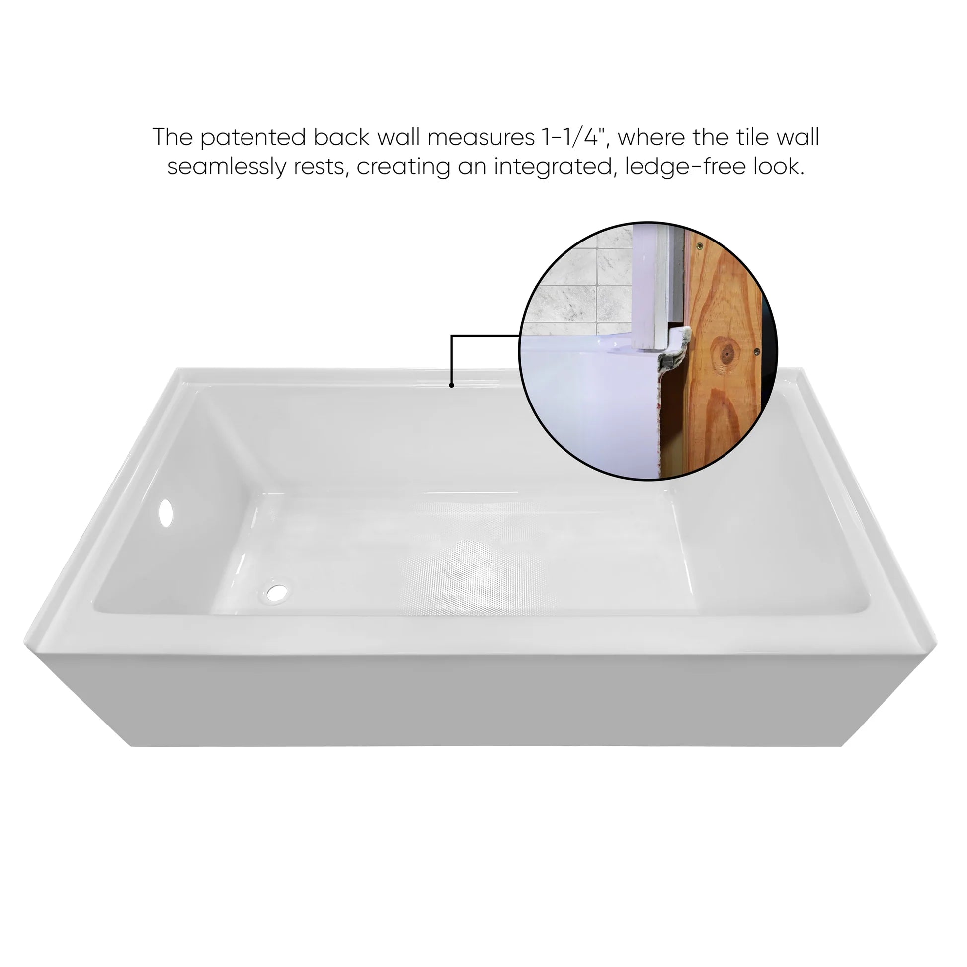 ALCOVE SOAKING BATHTUB by Whitehaus