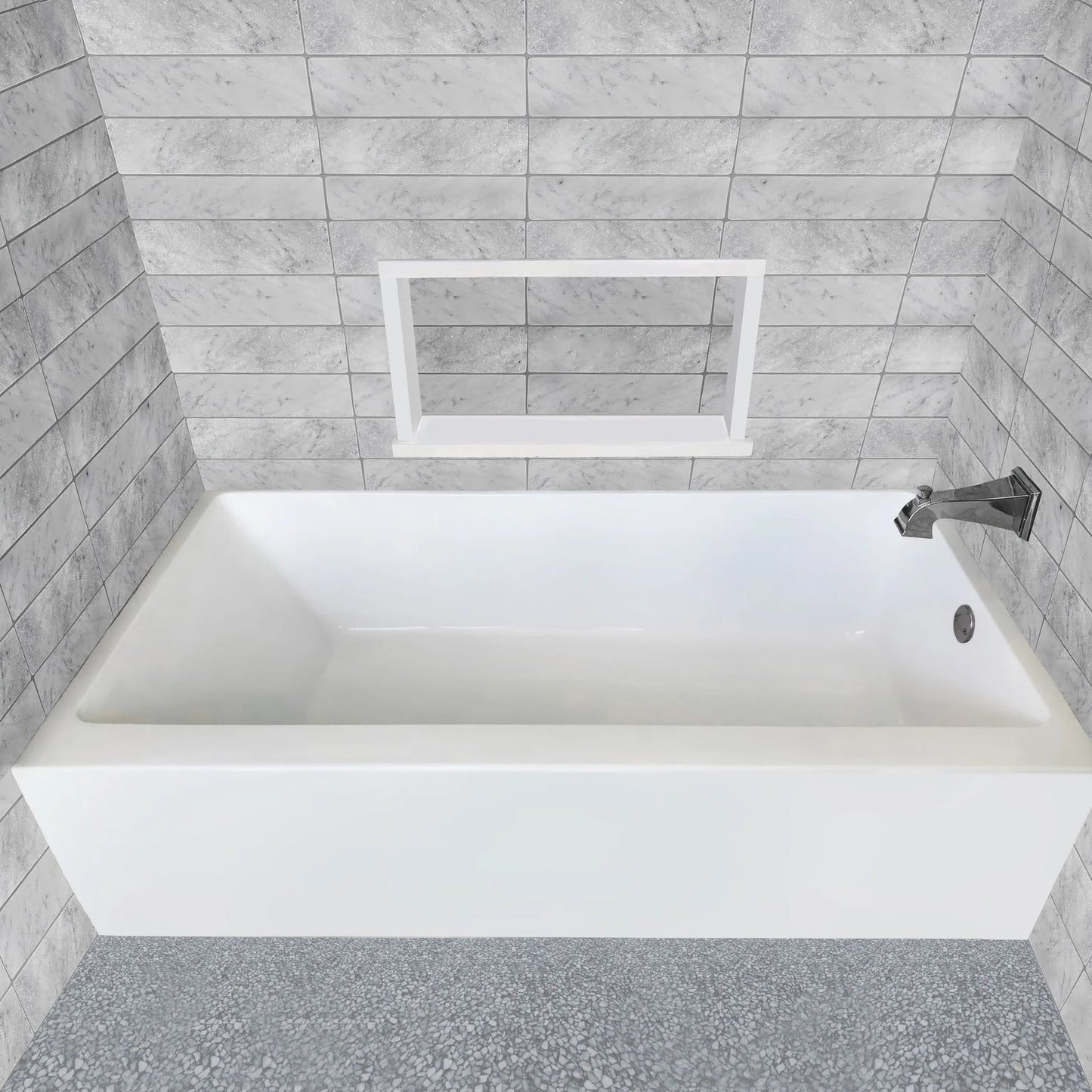 ALCOVE SOAKING BATHTUB by Whitehaus