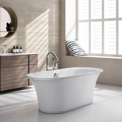 Elegant Double Ended Freestanding Bathtub – Modern Bathroom Luxury by Whitehaus