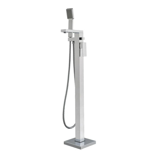 Freestanding 34" Single Lever Tub Filler with Integrated Diverter Valve and Hand Held Shower Spray by Whitehaus