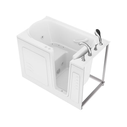 Value Series 30 in. x 53 in. Right Drain Quick Fill Walk-in Whirlpool Tub in White