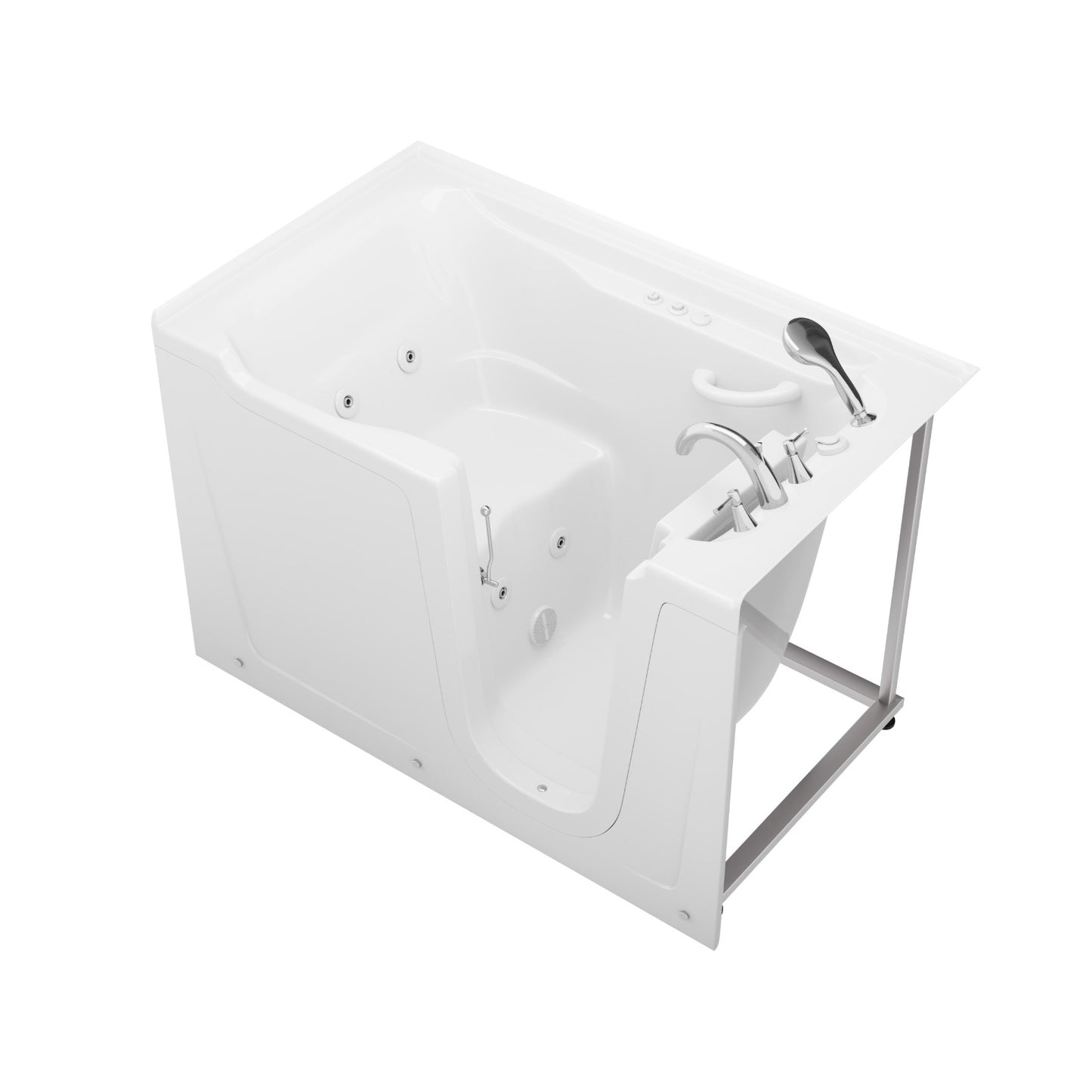 Meditub Collection 36 x 60 Whirlpool Jetted Bathtub Right Drain White