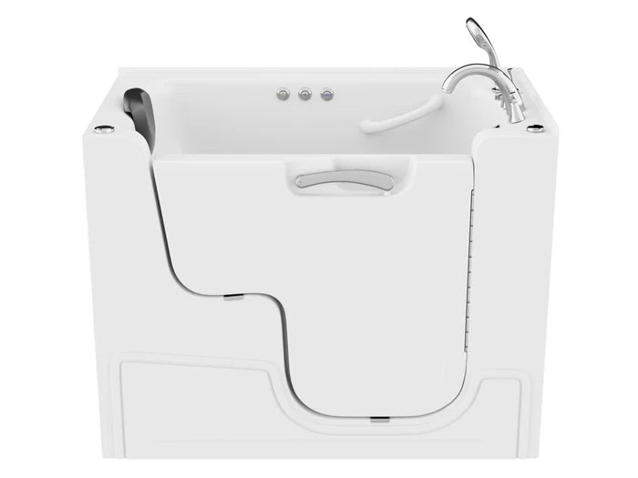 Coupe Series 29 in. x 53 in. Wheelchair Access Walk-In Whirlpool and Air Tub with Powered Fast Drain in White