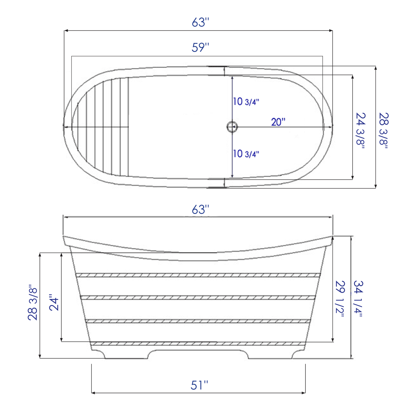 Free Standing Cedar Wooden Bathtub by Alfi