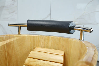 61'' Free Standing Wooden Bathtub with Headrest by Alfi