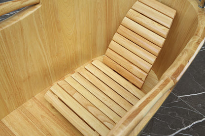 61'' Free Standing Wooden Bathtub with Headrest by Alfi