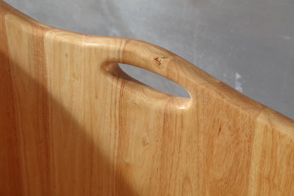 Wooden Soaking Bathtub with Headrest by Alfi