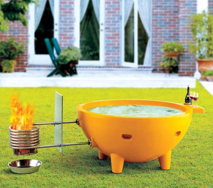 The Round Fire Burning Portable Outdoor Hot Bathtub by Eago