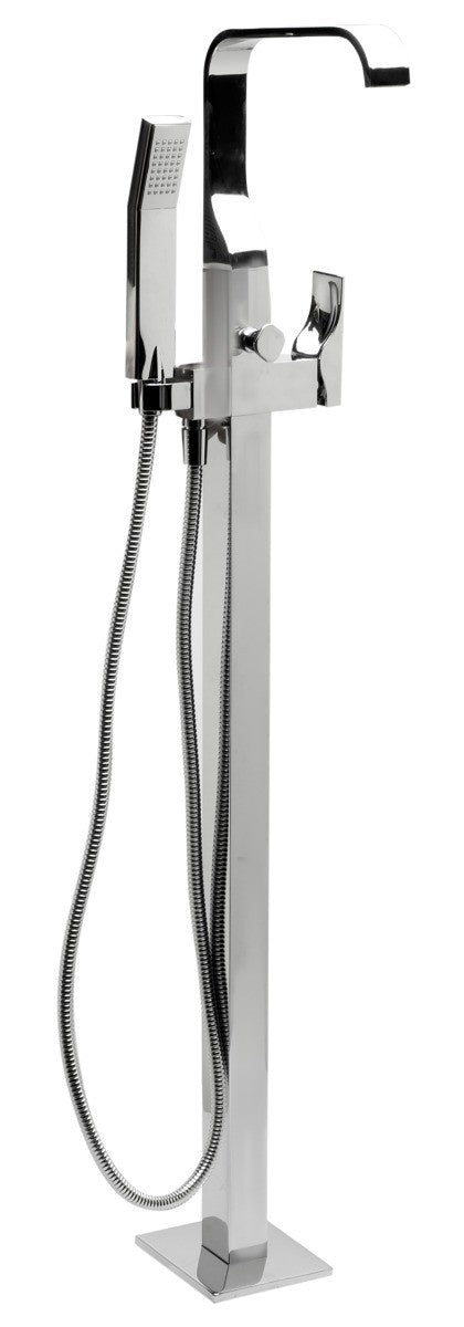 Floor Mount Tub Filler with Shower Head Polished/Brushed by Alfi