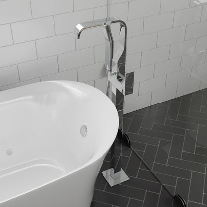 Floor Mount Tub Filler with Shower Head Polished/Brushed by Alfi