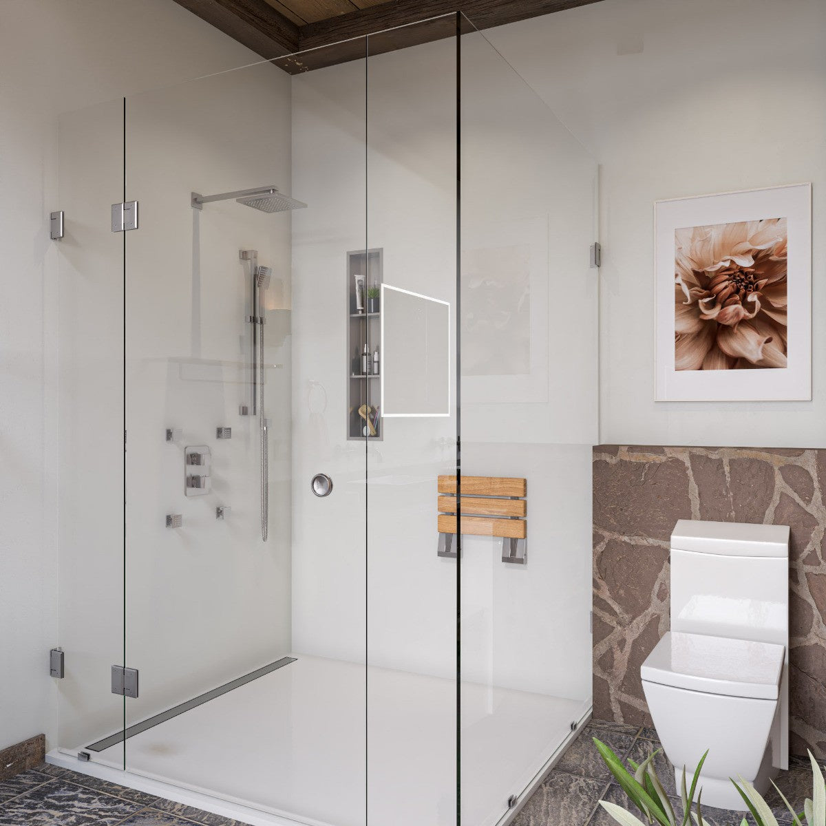 3 Way Thermostatic Shower Set with Body Sprays by Alfi