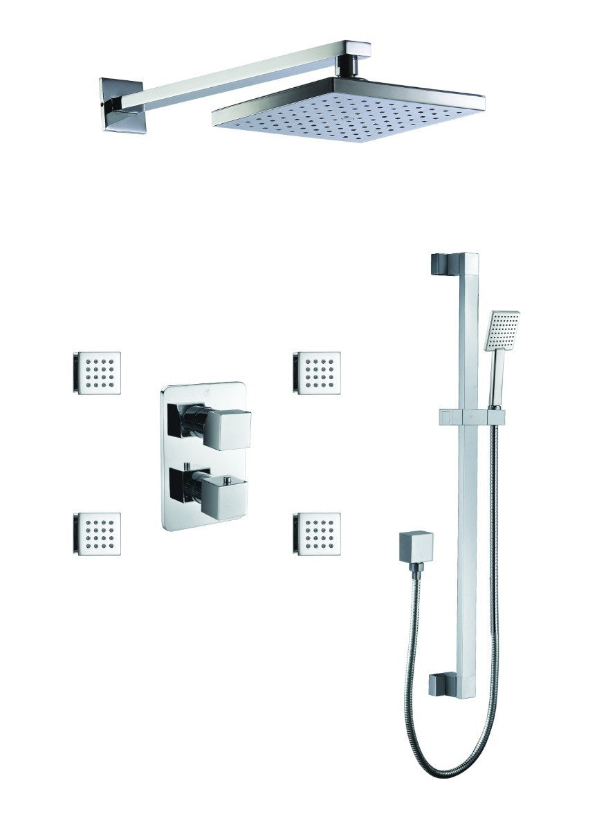3 Way Thermostatic Shower Set with Body Sprays by Alfi