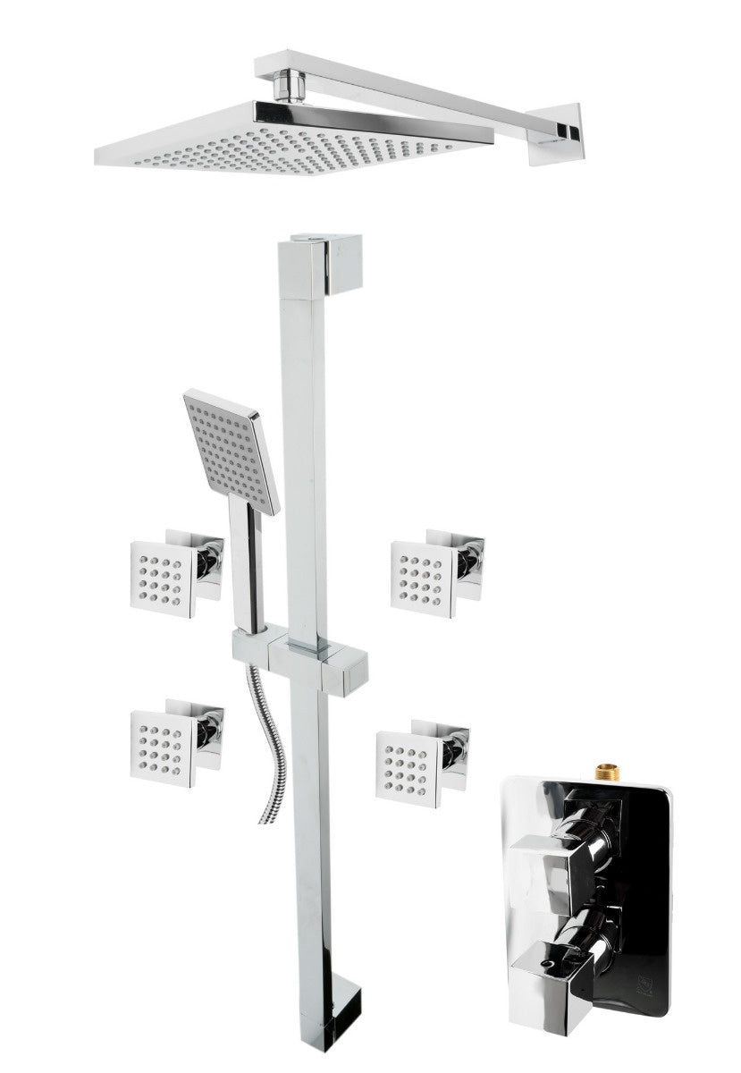 3 Way Thermostatic Shower Set with Body Sprays by Alfi