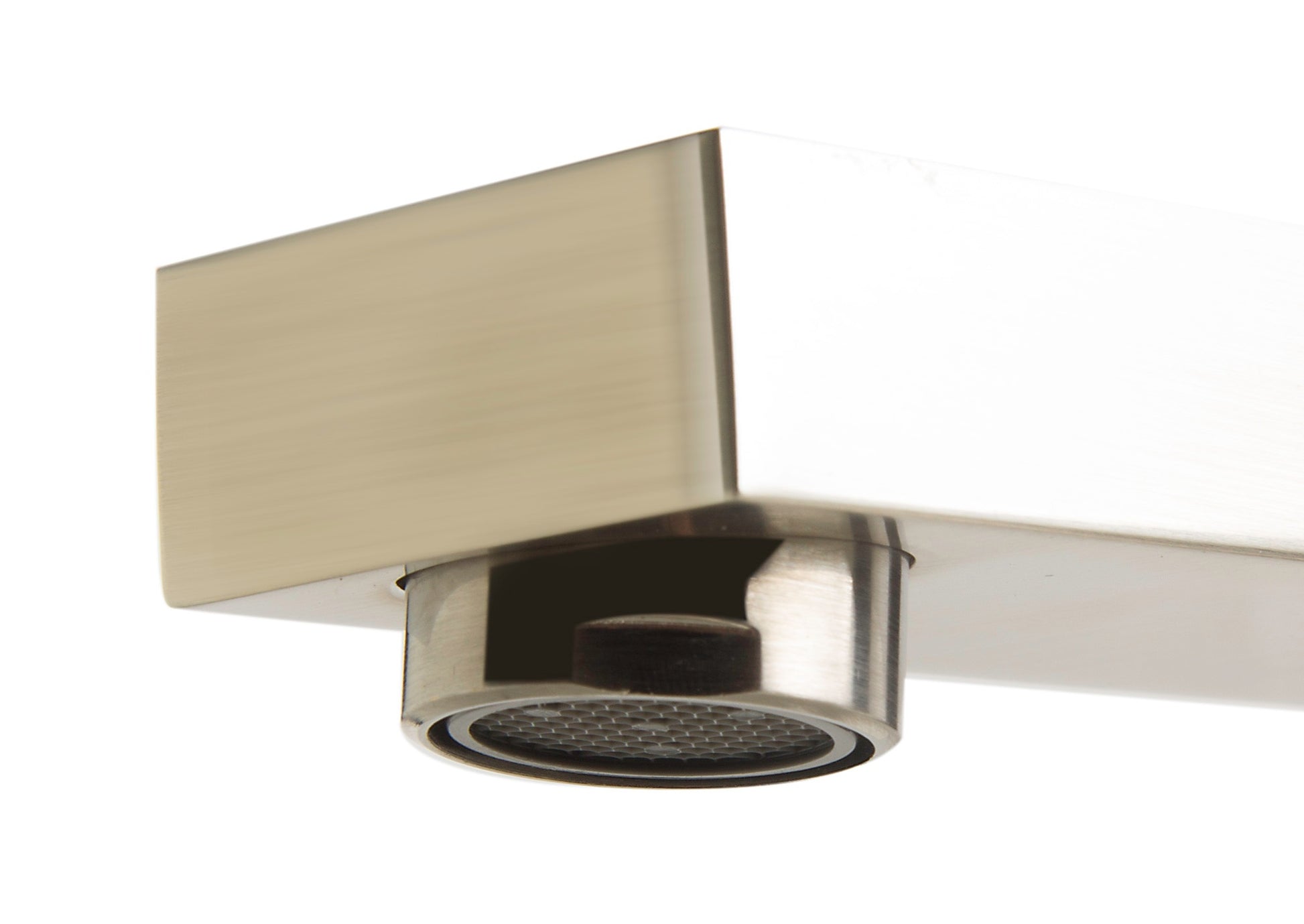 Deck Mounted Tub Filler and Square Hand Held Shower Head by Alfi
