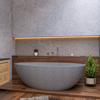Deck Mounted Tub Filler and Square Hand Held Shower Head by Alfi