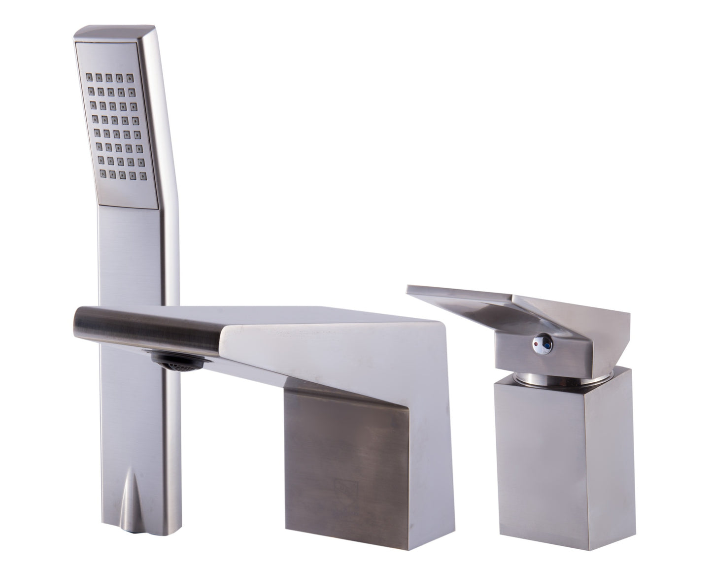 Deck Mounted Three Hole Bathroom Tub Filler & Shower Head by Alfi