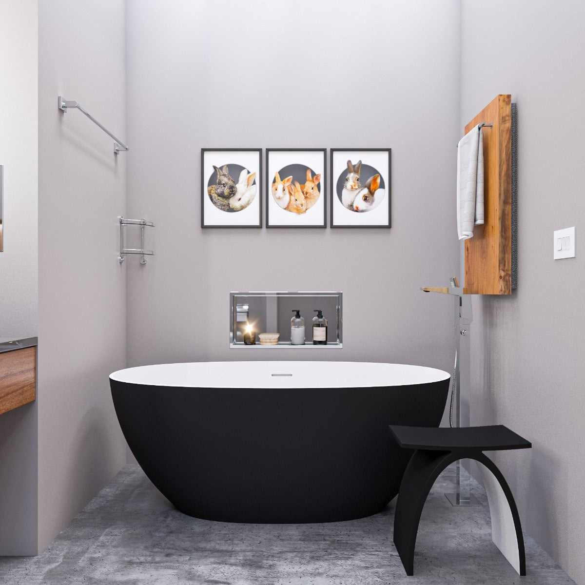 Single Hole Floor Mounted Tub Filler by Alfi