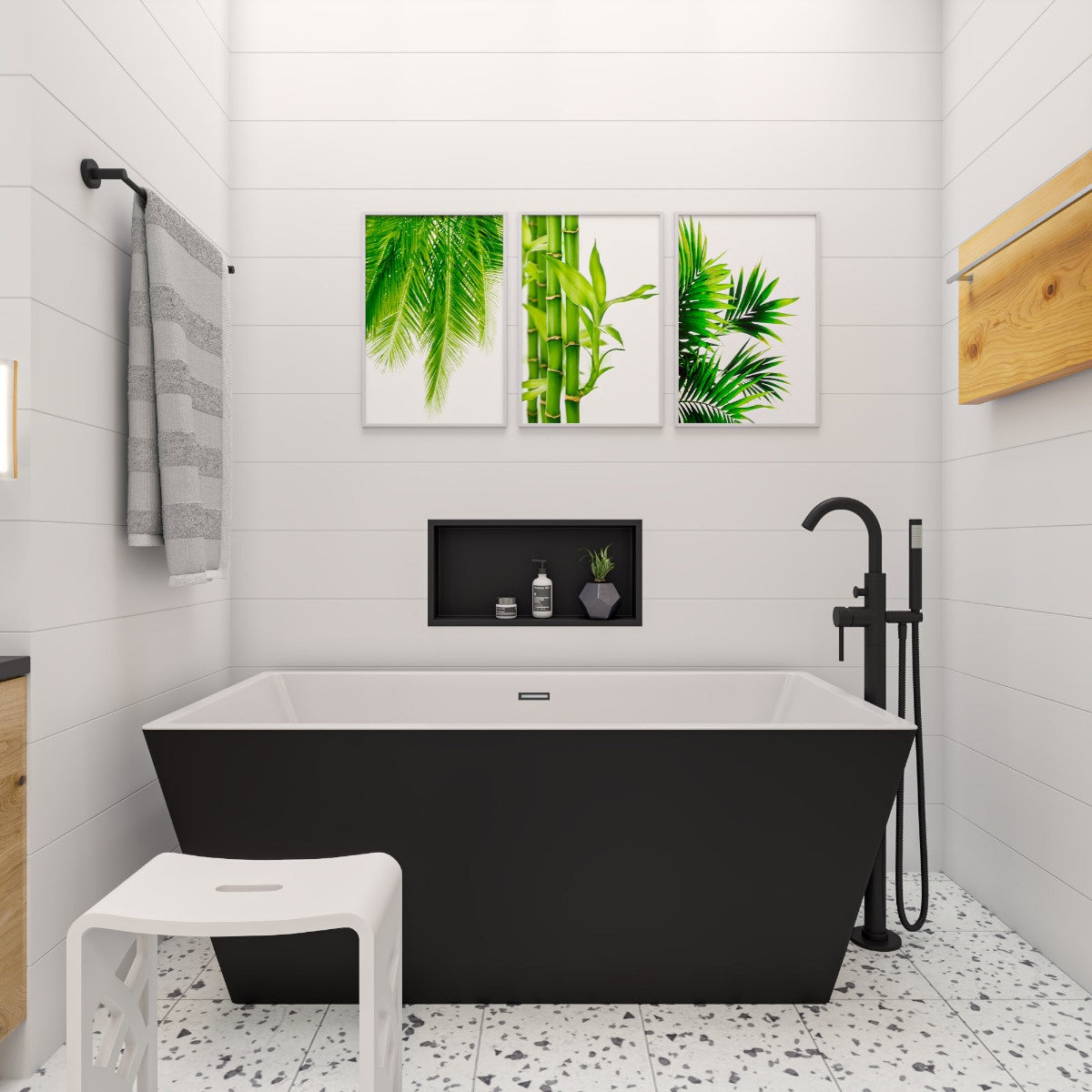 Floor Mount Tub Filler with Shower Head Polished/Brushed by Alfi