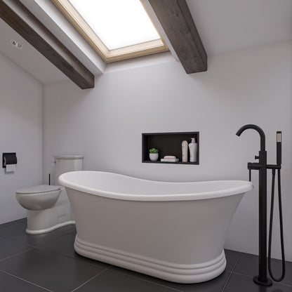 Floor Mount Tub Filler with Shower Head Polished/Brushed by Alfi