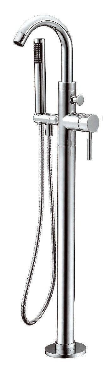 Floor Mount Tub Filler with Shower Head Polished/Brushed by Alfi