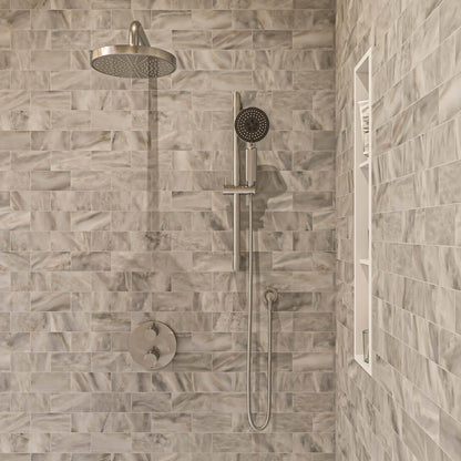Round Style 2 Way Thermostatic Shower Set by Alfi