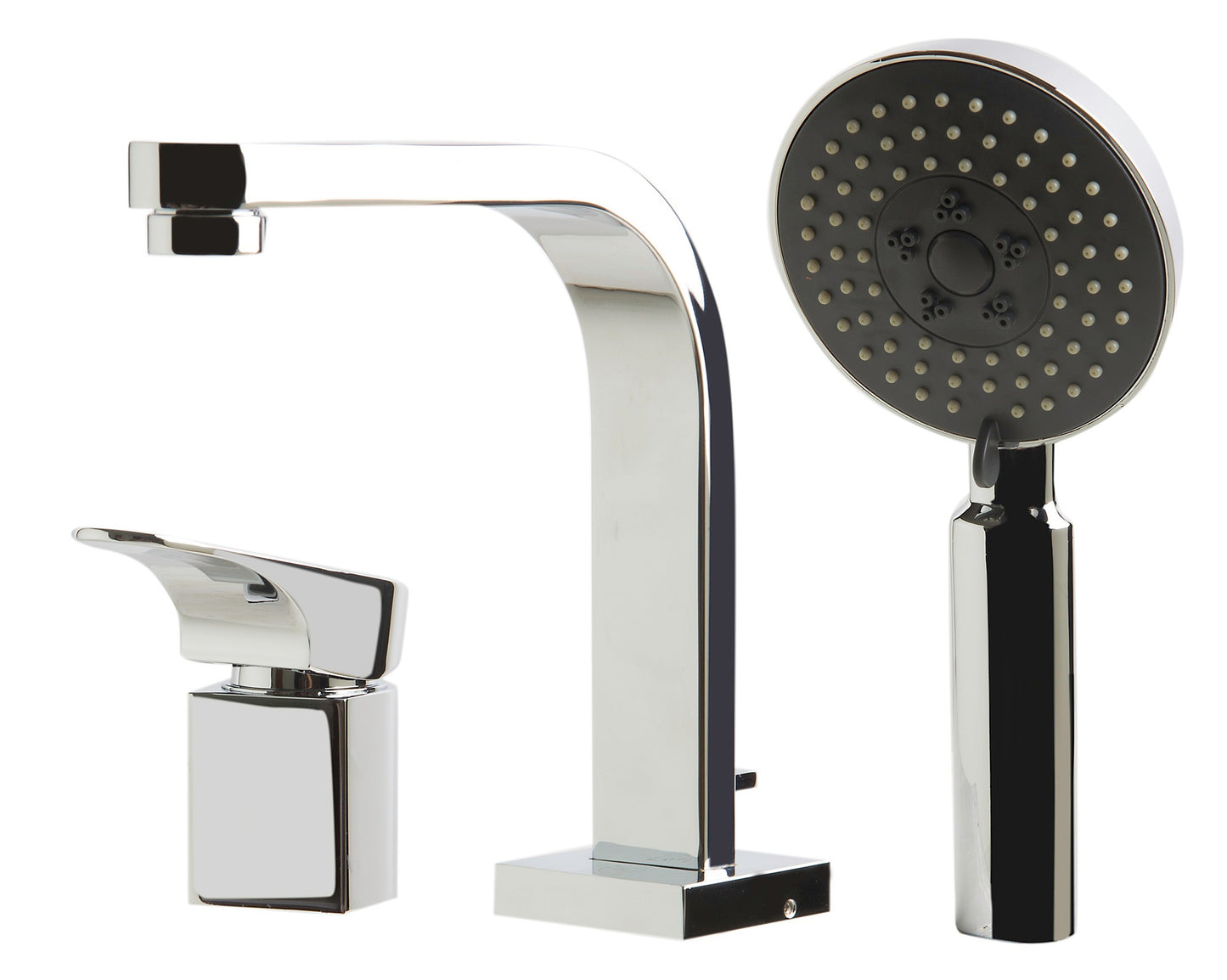 Single Lever Faucet Round Hand Held Pull-Out Shower Head by Alfi
