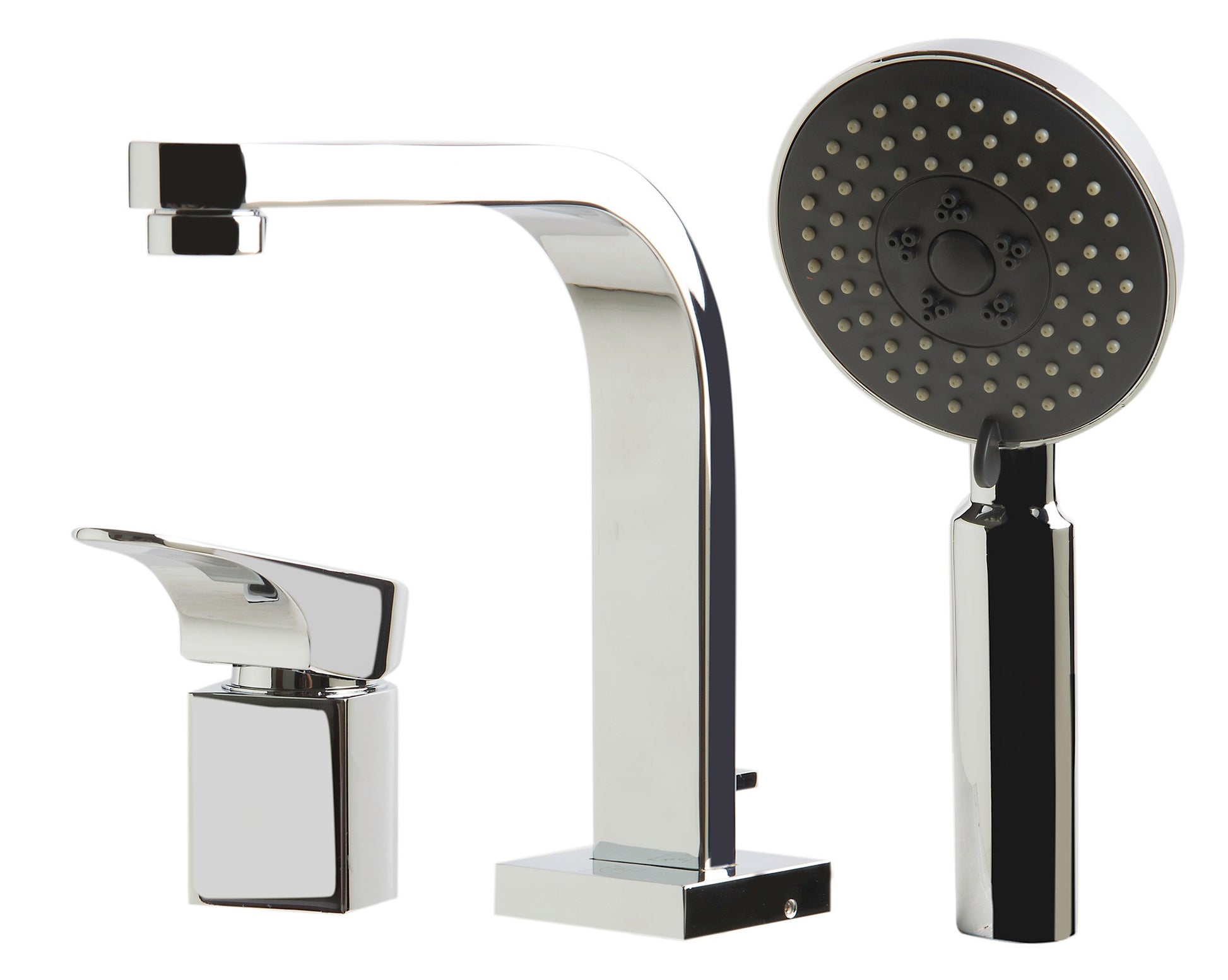 Single Lever Faucet Round Hand Held Pull-Out Shower Head by Alfi