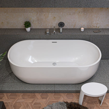 Single Lever Faucet Round Hand Held Pull-Out Shower Head by Alfi