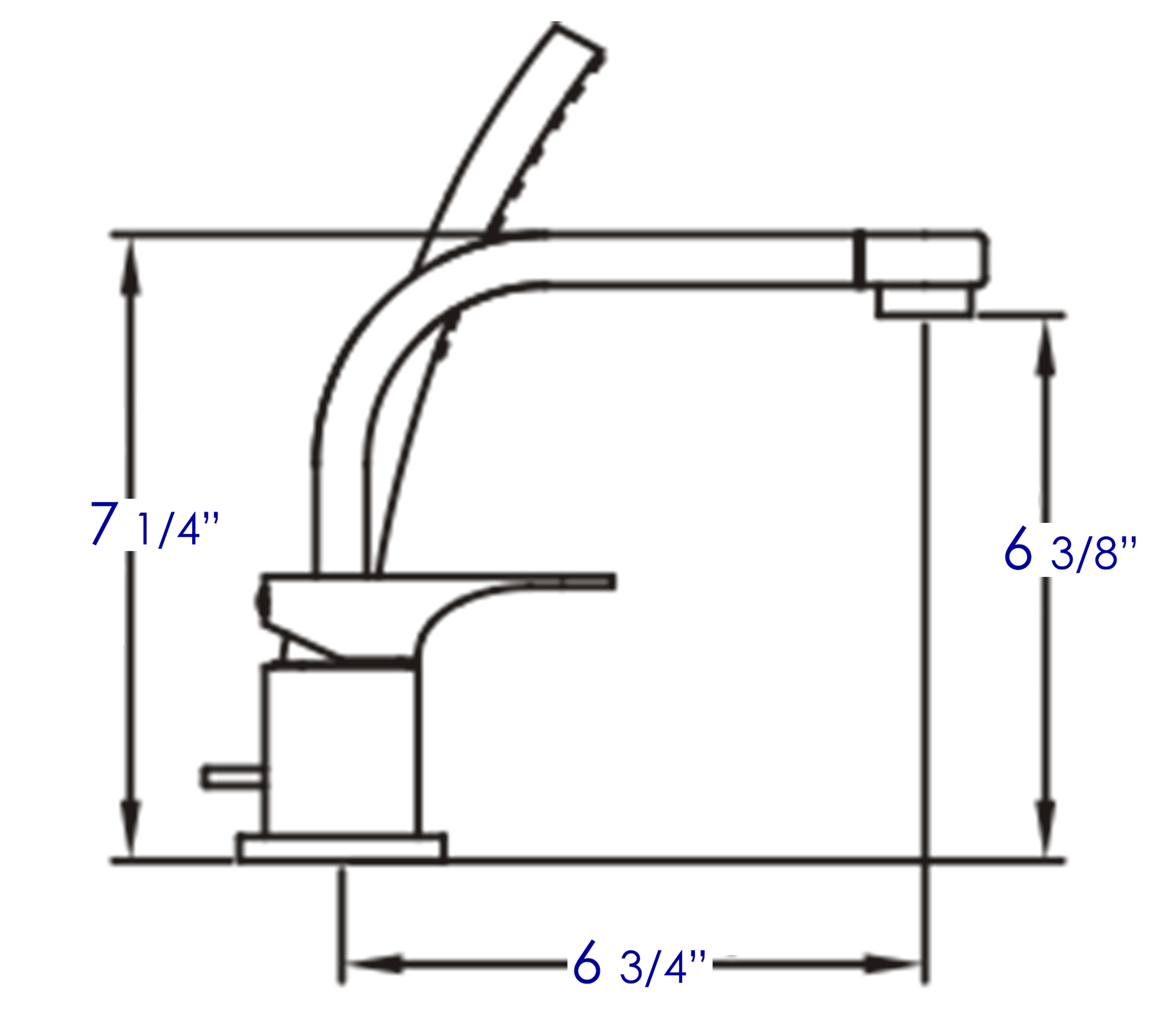 Single Lever Faucet Round Hand Held Pull-Out Shower Head by Alfi