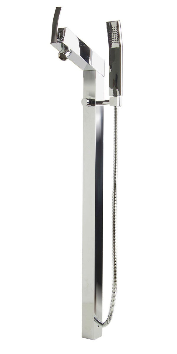 Floor Mounted Tub Filler + Mixer Hand Held Shower Head by Alfi