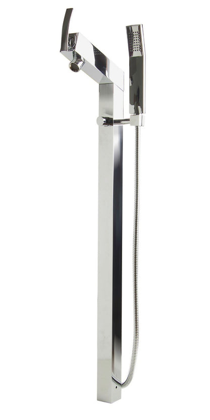 Floor Mounted Tub Filler + Mixer Hand Held Shower Head by Alfi