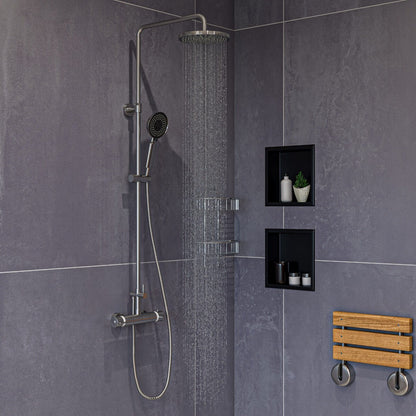 Round Style Thermostatic Exposed Shower Set by Alfi