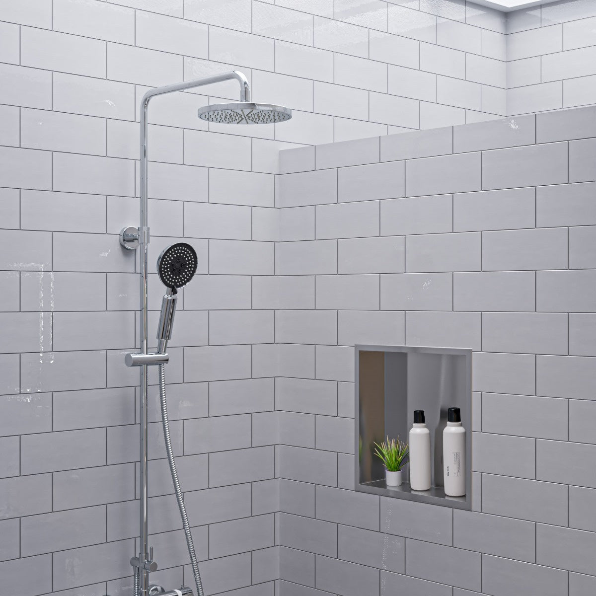 Round Style Thermostatic Exposed Shower Set by Alfi