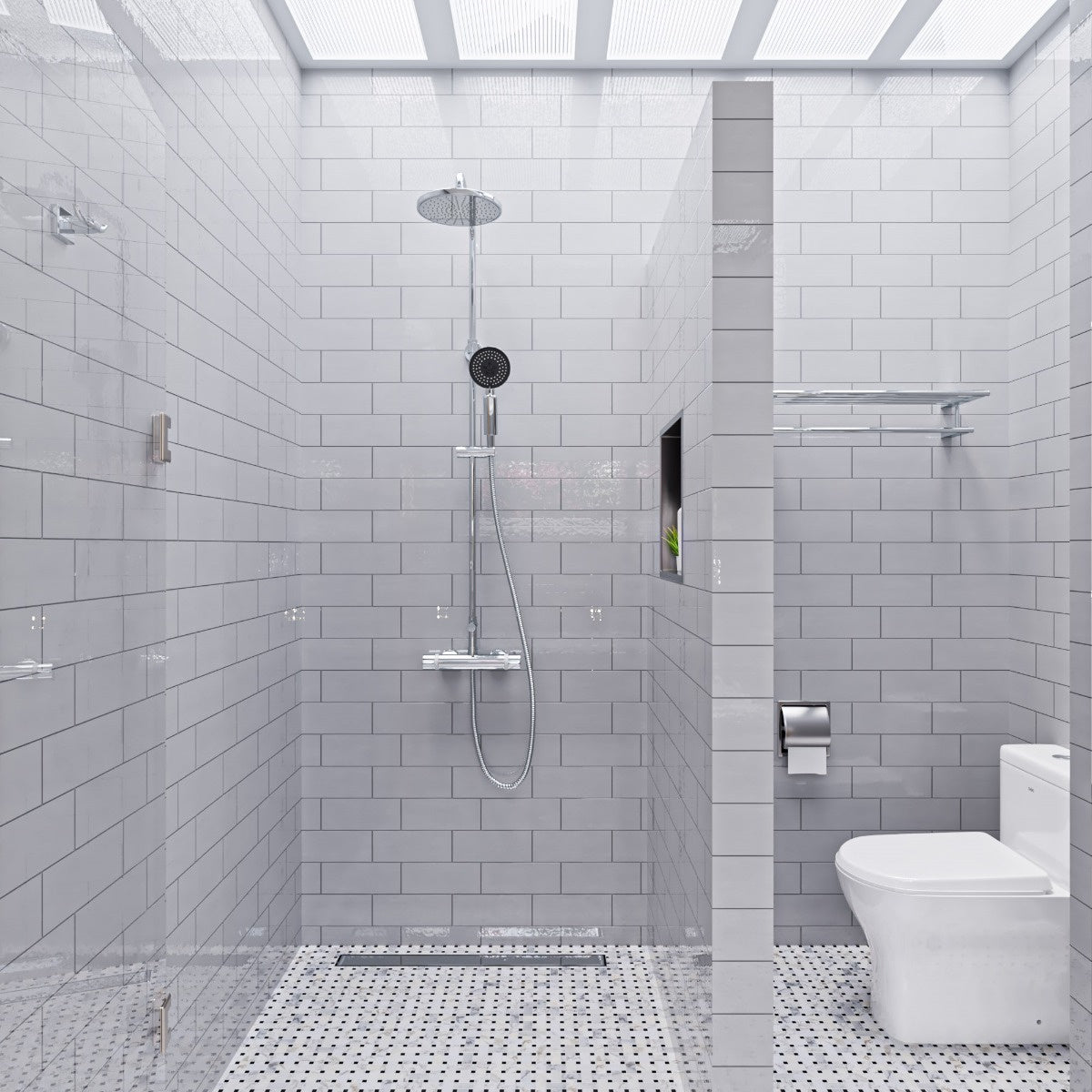 Round Style Thermostatic Exposed Shower Set by Alfi