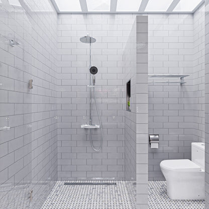 Round Style Thermostatic Exposed Shower Set by Alfi