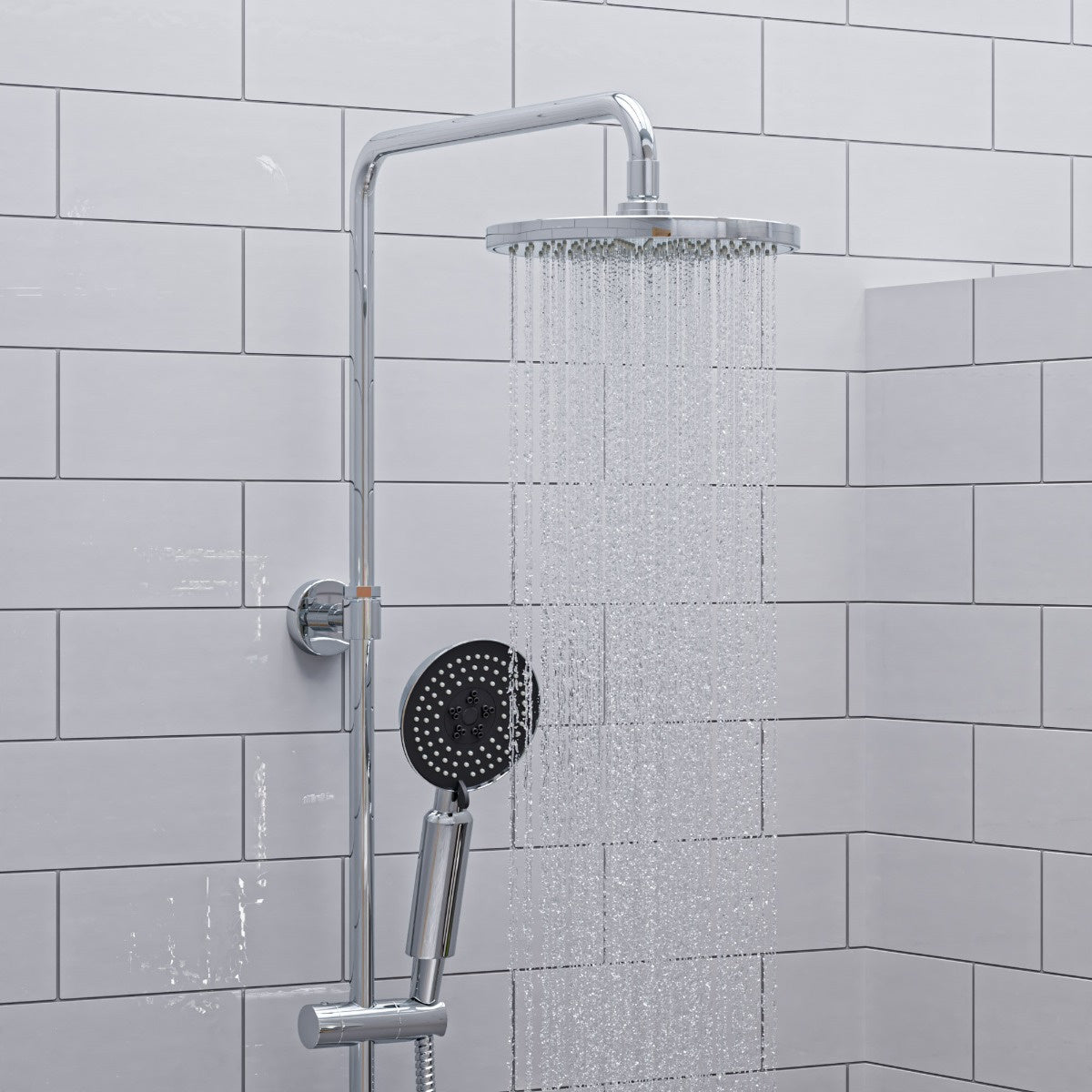 Round Style Thermostatic Exposed Shower Set by Alfi