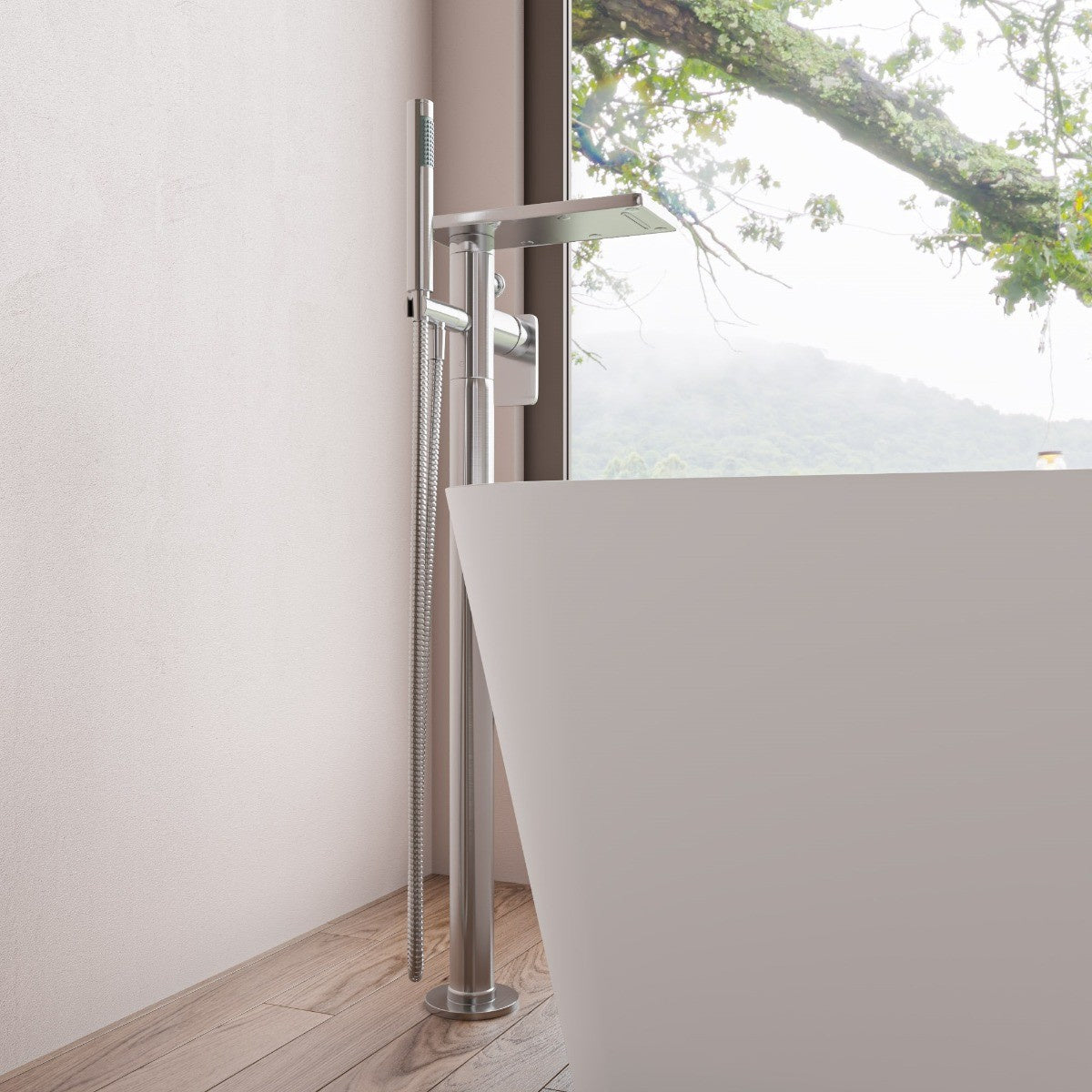 Free Standing Floor Mounted Bath Tub Filler by Alfi