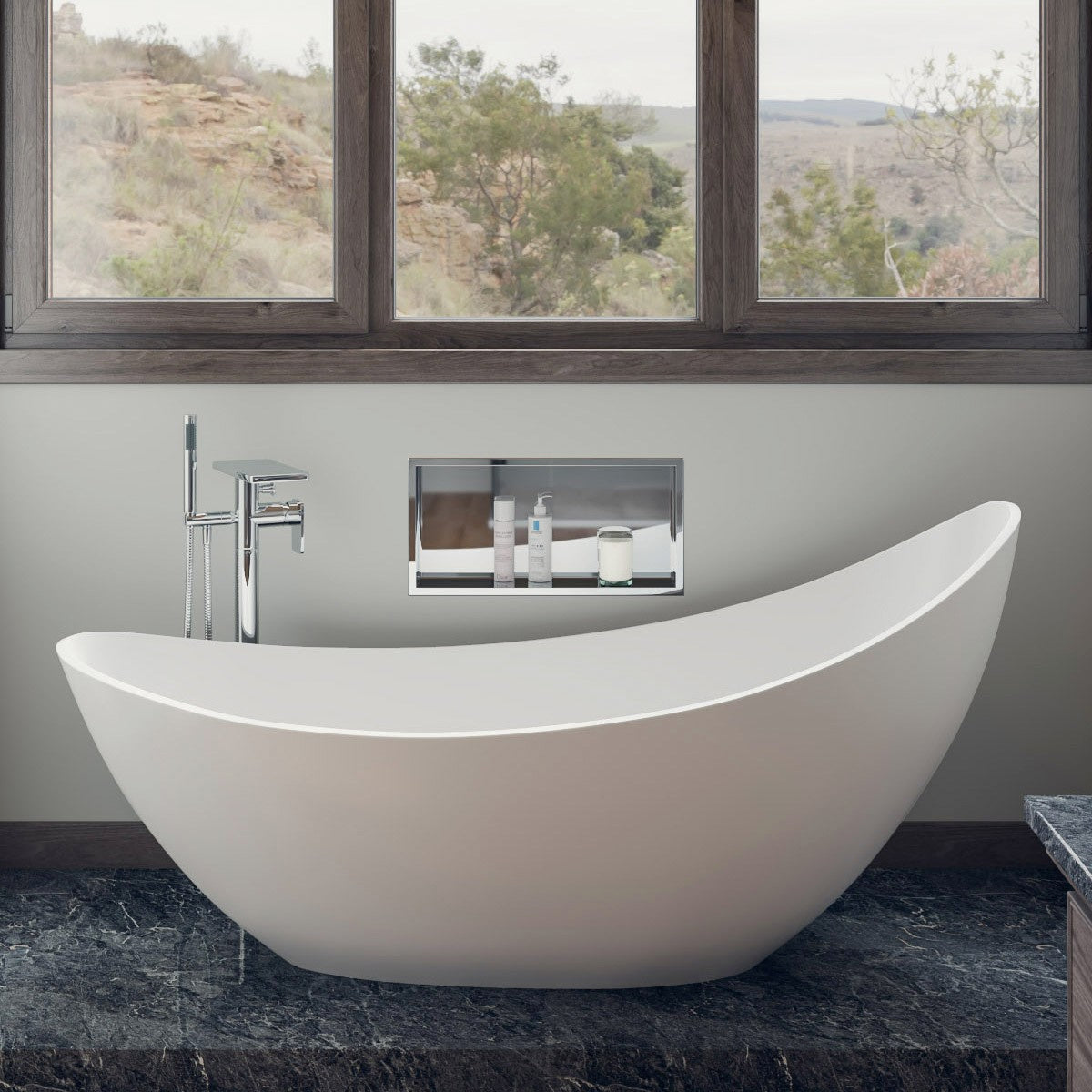 Free Standing Floor Mounted Bath Tub Filler by Alfi