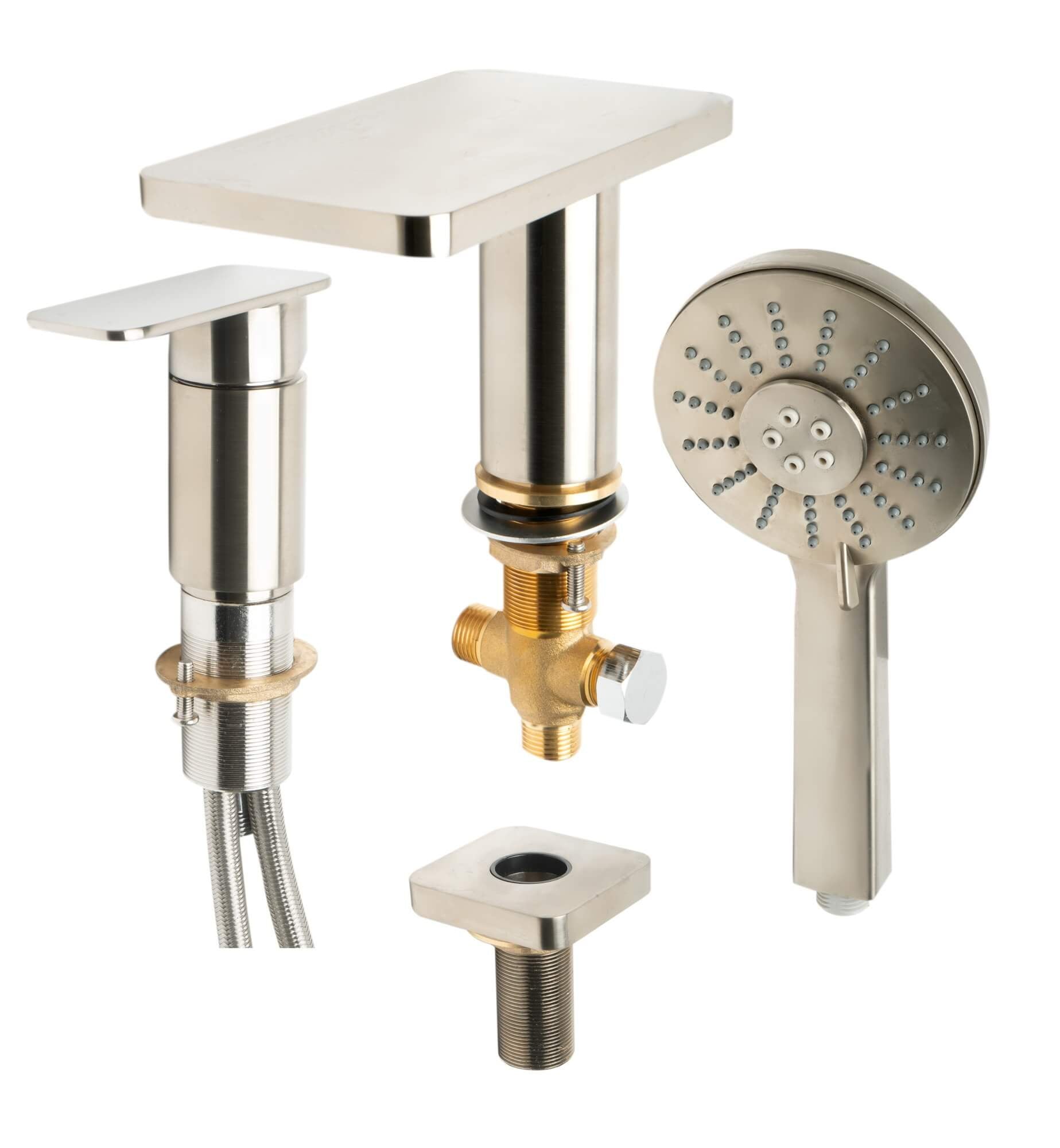 Deck Mounted Tub Filler with Hand Held Showerhead by Alfi