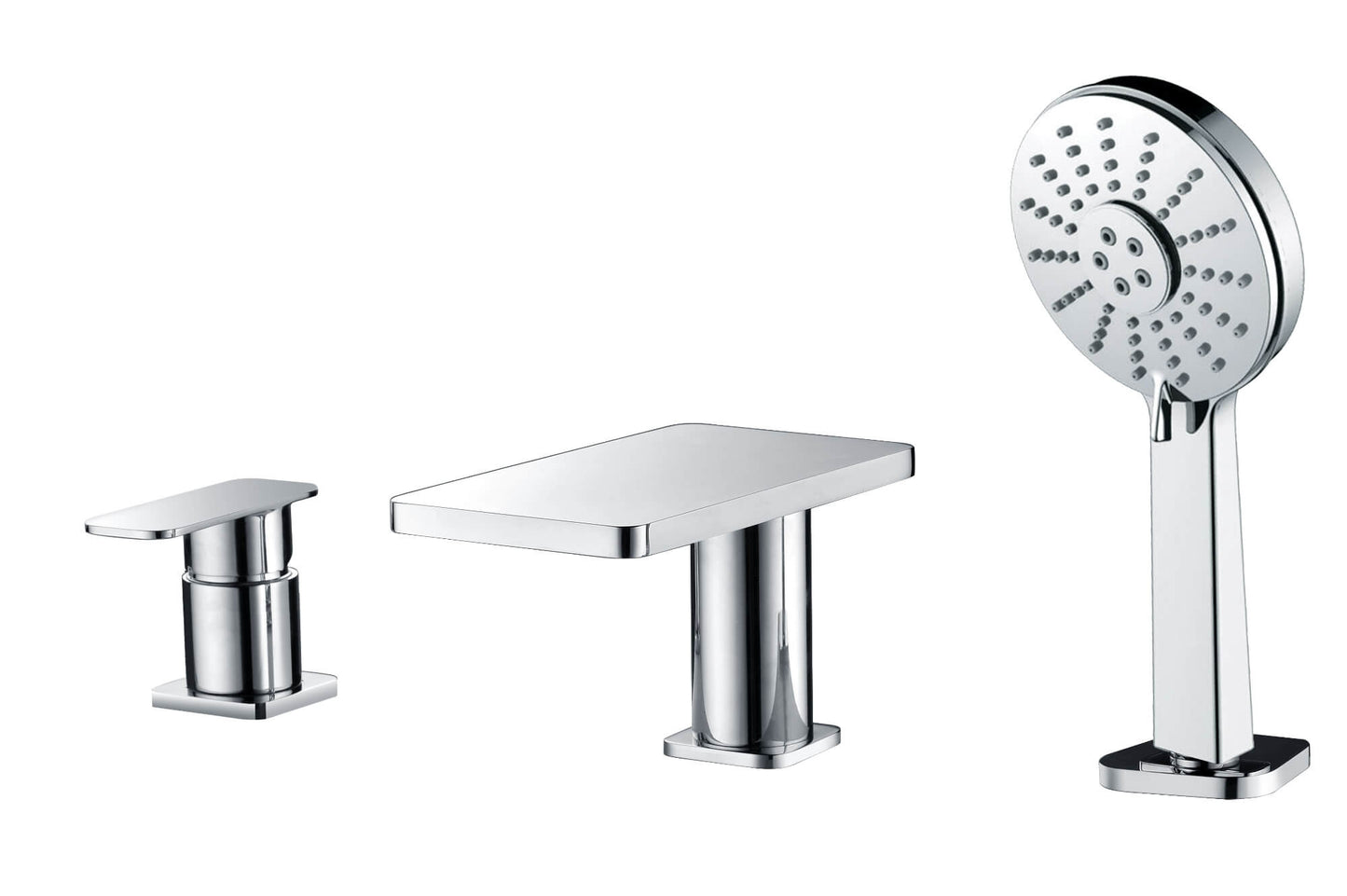 Deck Mounted Tub Filler with Hand Held Showerhead by Alfi