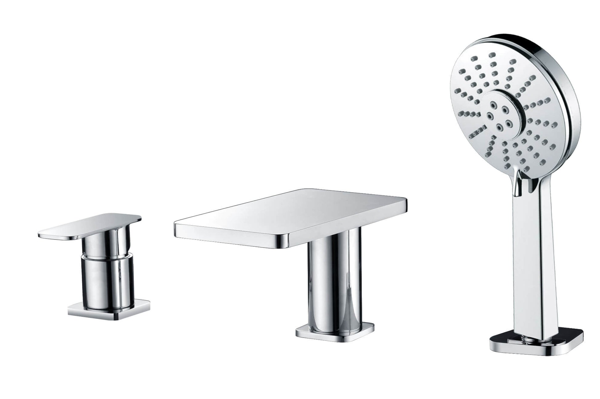 Deck Mounted Tub Filler with Hand Held Showerhead by Alfi