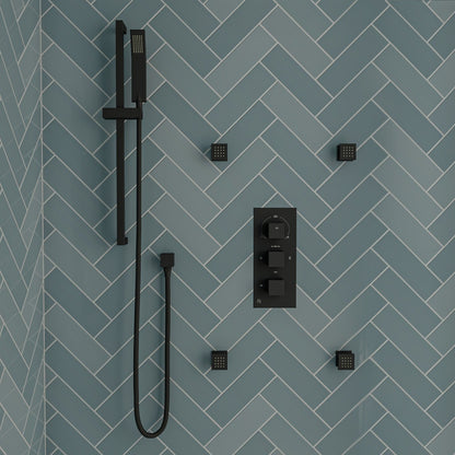 Sliding Rail Hand Shower Set in Polished or Brushed by Alfi