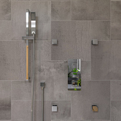 Sliding Rail Hand Shower Set in Polished or Brushed by Alfi