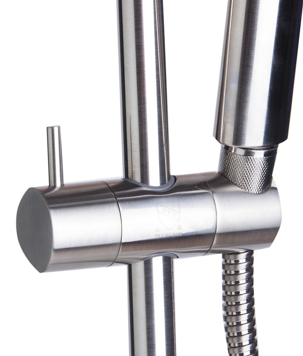 Sliding Rail Hand Shower Set in Polished or Brushed by Alfi