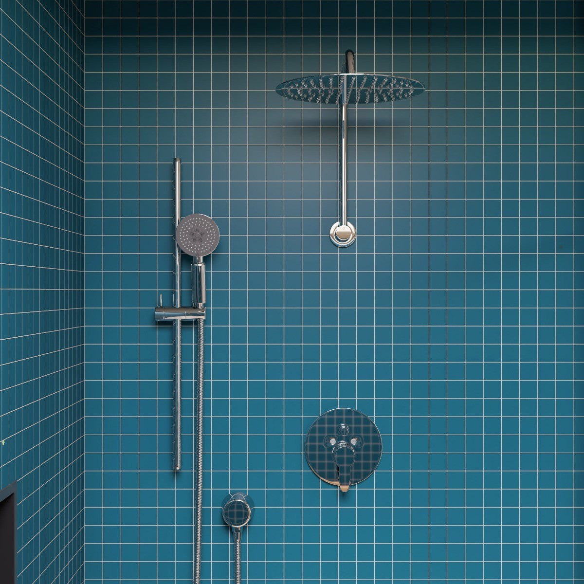 Sliding Rail Hand Shower Set in Polished or Brushed by Alfi