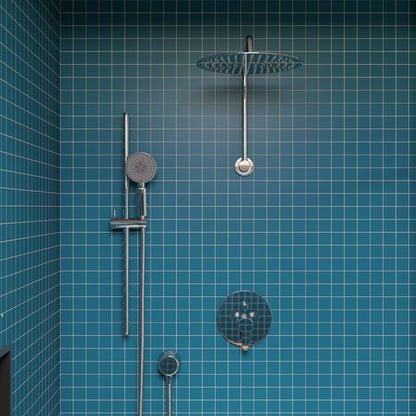 Sliding Rail Hand Shower Set in Polished or Brushed by Alfi