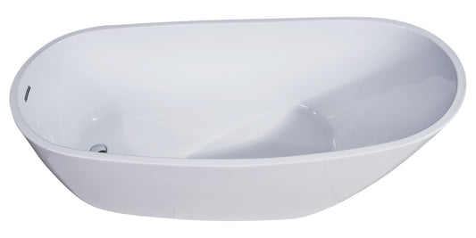 Enjoy a Deep Quiet Soak, Oval Soaking Bathtub by Alfi