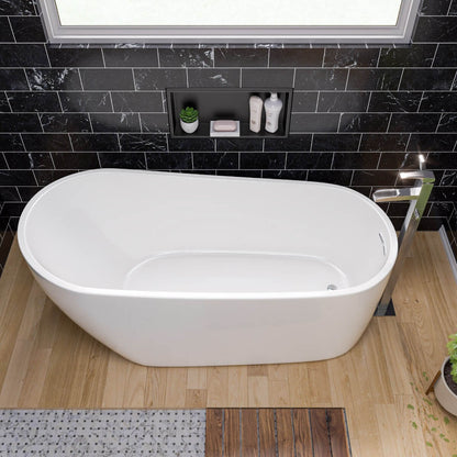 Enjoy a Deep Quiet Soak, Oval Soaking Bathtub by Alfi