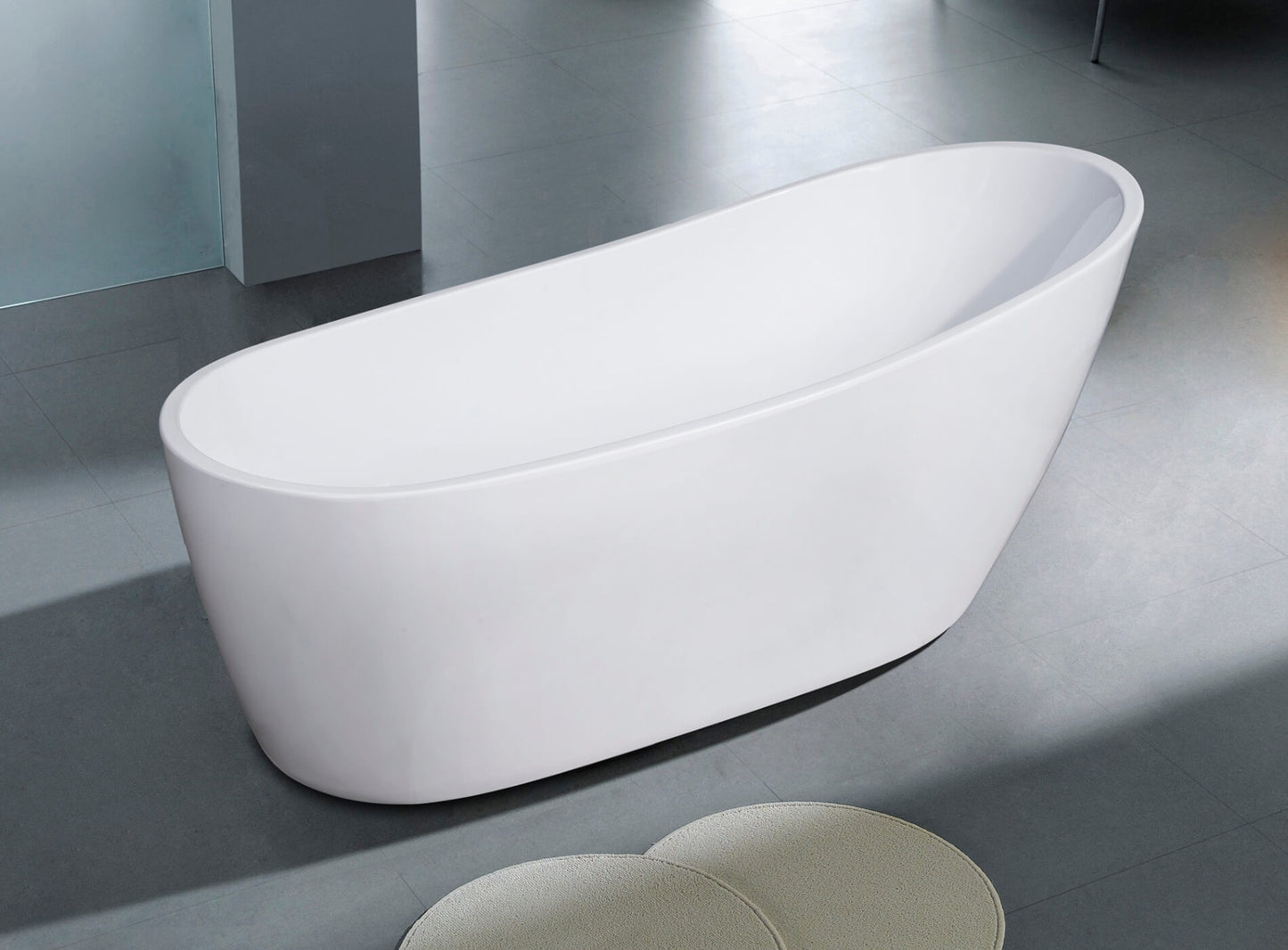 Enjoy a Deep Quiet Soak, Oval Soaking Bathtub by Alfi
